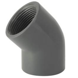 Codo de presión de PVC de 45° rosca hembra/hembra 15x21 (1/2"). - CODITAL - Référence fabricant : 5005042001500