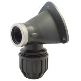 Angled fitting for 25mm diameter female 20x27 (3/4") polyethylene pipe. - CODITAL - Référence fabricant : 5005100252000