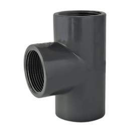 90° female screw-in PVC pressure tee 33x42 (1"1/4") - CODITAL - Référence fabricant : 5005833003300