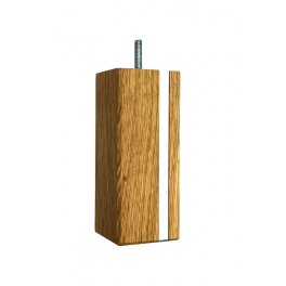 M8 square base in oiled oak and metal, 60x60 mm, height 150 mm - CIME - Référence fabricant : 53979