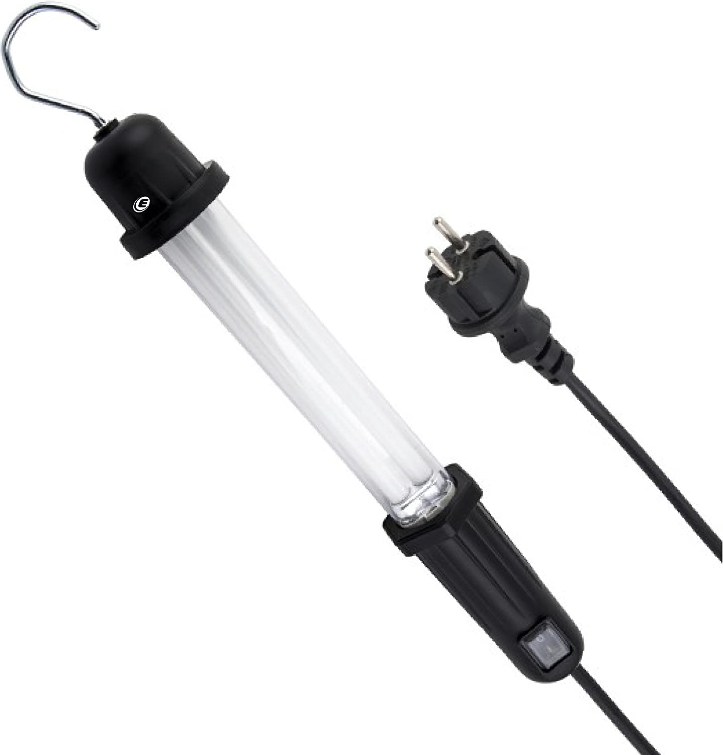 Fluorescent light with suspension hook