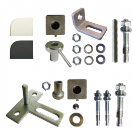 Kit de pivote de pasador de 25x25 mm para puertas de acero con umbral - I.N.G Fixations - Référence fabricant : A010800