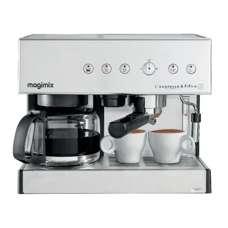 Macchina da caffè espresso combinata Magimix e filtro automatico cromato mat