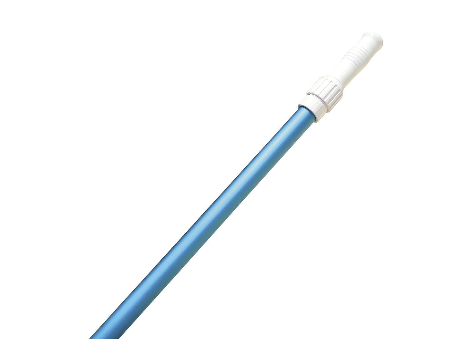 Telescopic handle from 1m80 to 3m60 in two parts.