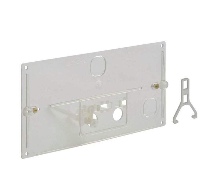 Transparent plate with lever