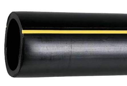 PE100 gas pipe with yellow stripes, 50m coil, Gauge 25 diameter 26x32