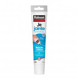 Je Jointe" transparent silicone sealant, 50 ml tube - Rubson - Référence fabricant : 627067