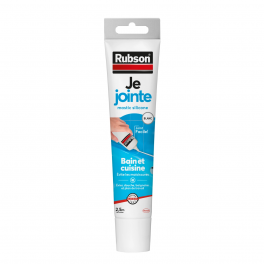 Mastic silicone "Je Jointe" blanc, tube de 50 ml - Rubson - Référence fabricant : 627059