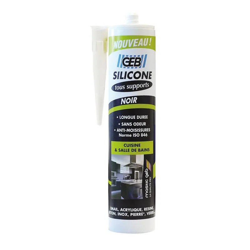 Universele silicone, zwart, 280 ml