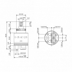 Cartouche céramique SD diamètre 35 mm