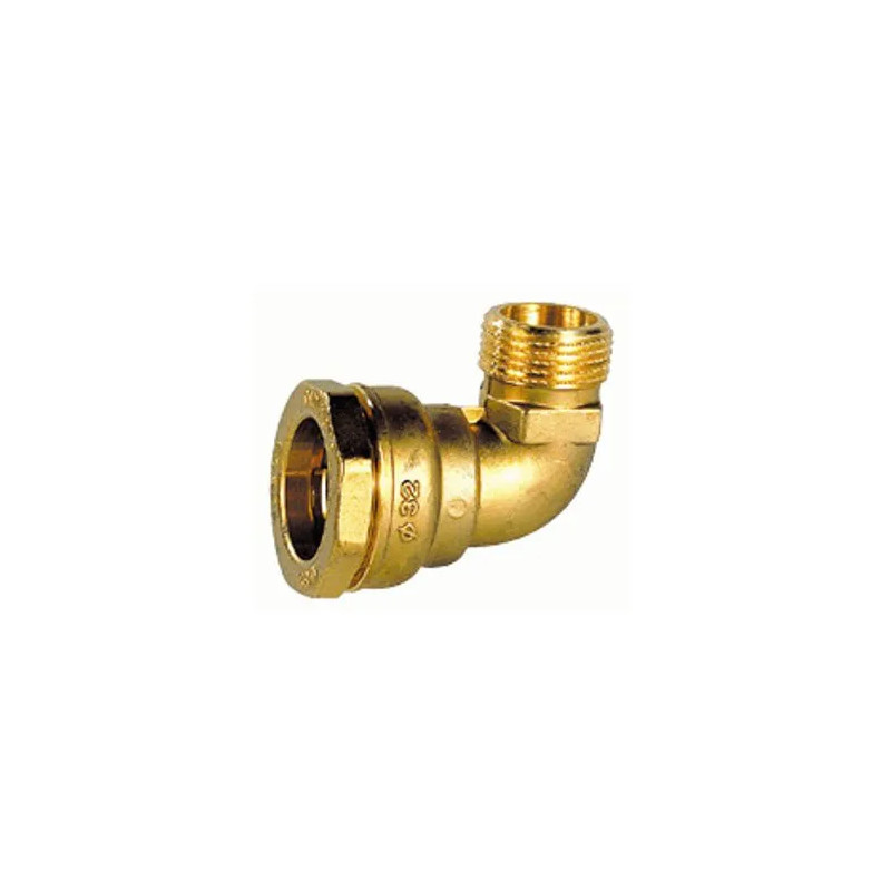 DECA messing bocht voor PE 50, buitendraad 40x49 (1"1/2)