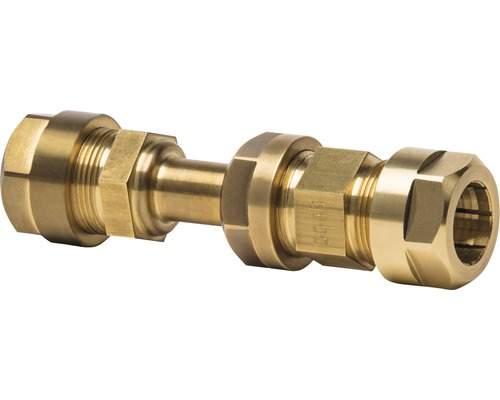 16X16 mm compression fitting with adjustable length for multilayer pipe (complete kit).