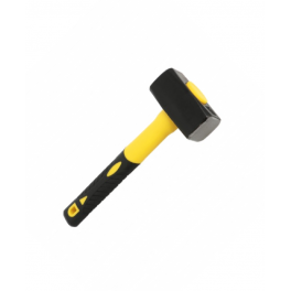 Three-material sledgehammer, forged, chamfered and polished head, 1.250 KG - WILMART - Référence fabricant : 573002
