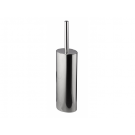 High-gloss polished stainless steel elliptical toilet brush holder, free-standing or wall-mounted - Pellet - Référence fabricant : 049017