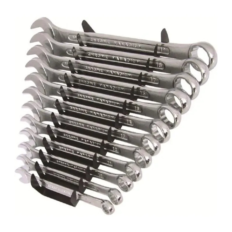 Combinatiesleutels, set van 12, 8 tot 19 mm