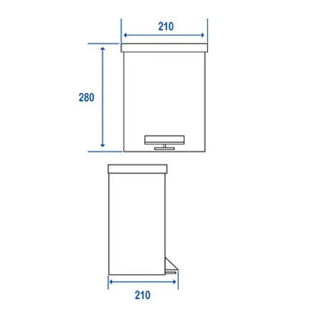 El cubo de basura blanco