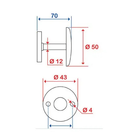 Porte peignoir 2 têtes