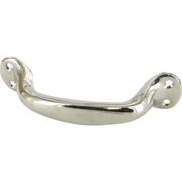 Chrome-plated steel screw-on lever handle W.128mm, H.29mm, D.38mm, center distance 109mm, 1 piece with screws. - CIME - Référence fabricant : CQ.6452.1
