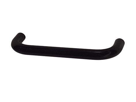 Black pvc wire handle, L.105mm, W.10mm, D.28mm, center distance 96mm, 1 piece with screws.
