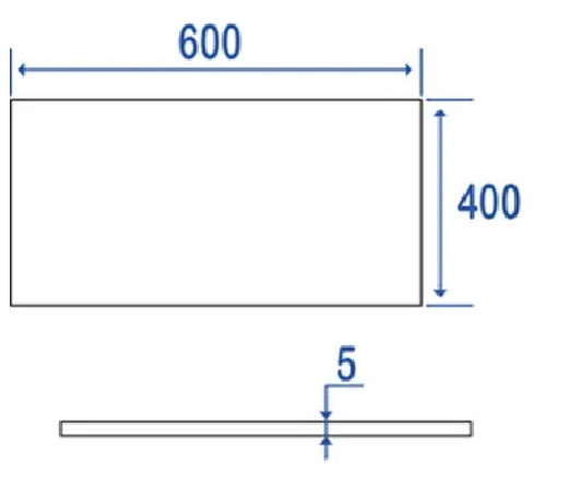Specchio 600x400x5 acrilico
