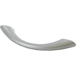 Thin curved handle with aluminum-gray pvc insert, L.129mm, W.10mm, D.30mm, 96mm center distance, 1 piece with screws. - CIME - Référence fabricant : CQ.4810.1