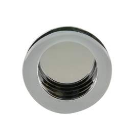 Round flush-mount bowl handle Chrome-plated zamak, D.40mm, D.12mm, 1 piece with screws. - CIME - Référence fabricant : CQ.61107.1