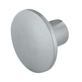Aluminium-grey Zamak round knob, D.30mm, H.22mm, 1 piece with screws. - CIME - Référence fabricant : CQ.3699.1
