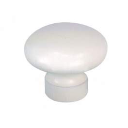 Round knob with white insert, D.30mm, H.26mm, 1 piece with screws. - CIME - Référence fabricant : CQ.3612.1