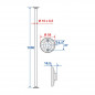 Tubo dritto: 1000 mm con 2 tappi di chiusura Tubo dritto: 1000 mm con 2 tappi di chiusura