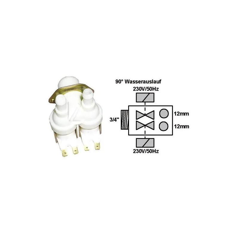 2-weg magneetventiel 90 graden diameter 12 mm BSK