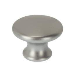 Aluminium grey plastic round knob, D.37mm, H.28mm, 1 piece with screws. - CIME - Référence fabricant : CQ.362.1