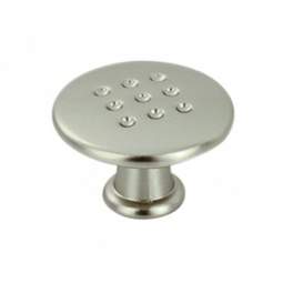 Watering can knob, satin nickel-plated, D.30mm, H.20mm, 1 piece with screws. - CIME - Référence fabricant : CQ.6632.1