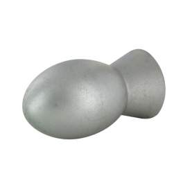 Olive knob, PVC aluminum gray, D.15mm, H.30mm, 1 piece with screws. - CIME - Référence fabricant : CQ.3623.1