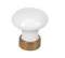 Bouton avec insert, porcelaine blanc/laiton, D35mm, H.37mm, 1 pièce avec visserie. - CIME - Référence fabricant : INTBOCQ31581