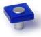 Bouton carré PVC, bleu opale, 30x30mm, H.26mm, 1 pièce avec visserie. - CIME - Référence fabricant : INTBOCQ625871