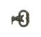 Fausse clé cuisse, Zamak bronze, H.33mm, L.11mm, M4, 1pièce avec visserie. - CIME - Référence fabricant : INTFACQ62551