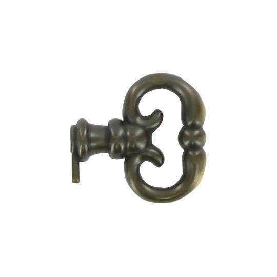 Falscher Oberschenkelschlüssel, Zamak bronze, H.33mm, L.11mm, M4, 1Stück mit Schrauben.