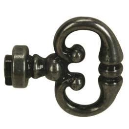 False thigh key, Zamak old iron, M4, H.33mm, L.11mm, 1 piece with screws. - CIME - Référence fabricant : CQ.6254.1