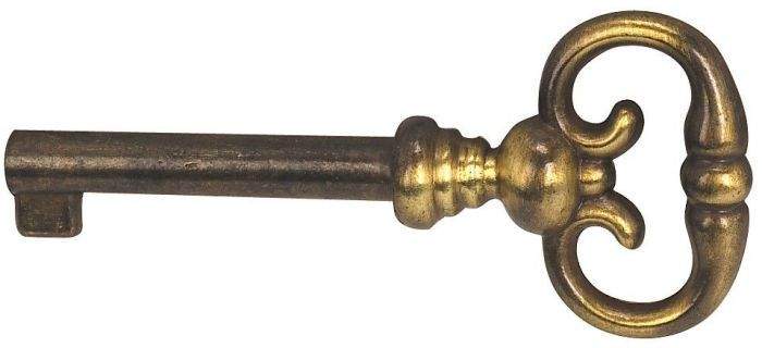 Chiave per coscia, bronzo zama, L.70mm, albero 37mm, 1 pezzo con viti.
