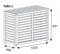Cache climatisation composite blanc, dimensions extérieures 1050x496x831mm. - CBM - Référence fabricant : CBMCACLI03204