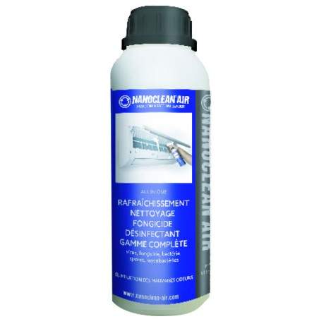 Nanoclean air, lata de 1L, limpiador desinfectante para unidades interiores. 