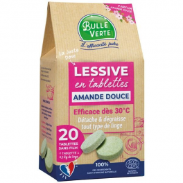 Sweet almond washing tablets, 20 doses - BULLE VERTE - Référence fabricant : 840447