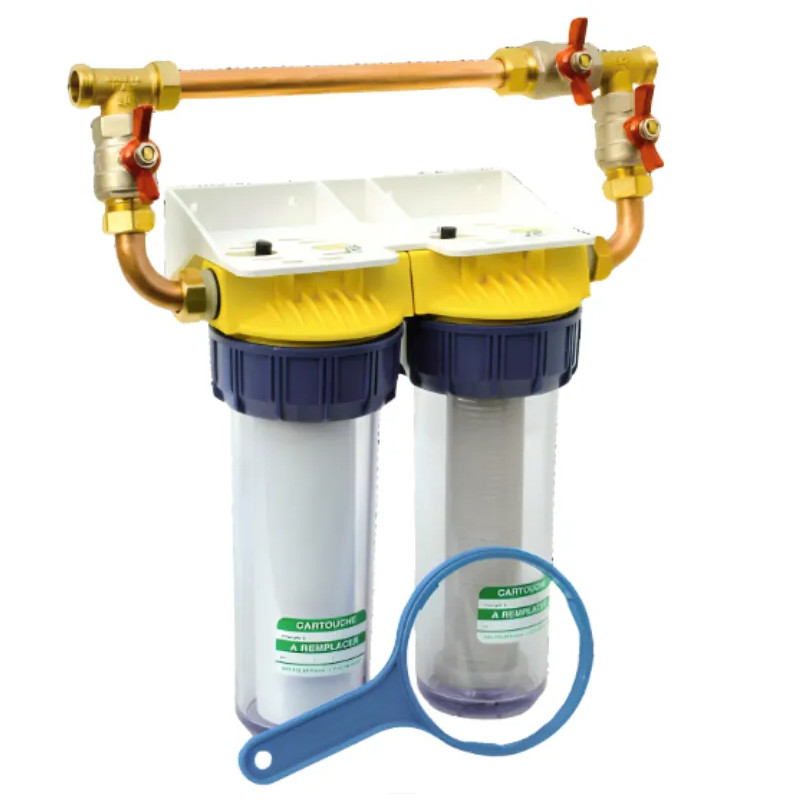 Duo By Pass waterbehandelingsfilter, anticorrosie- en antikalkschalen