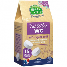 Nettoyant WC en tablettes à dissoudre, 15 doses - BULLE VERTE - Référence fabricant : 845728