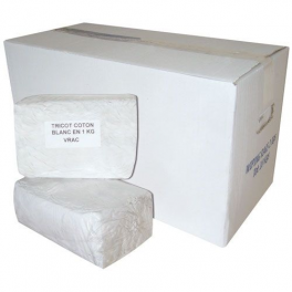 Chiffons en coton blanc, sac de 1kg - GLOBAL HYGIENE - Référence fabricant : 395566