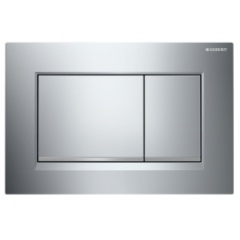 SIGMA30 two-touch plate, glossy and matt chrome - Geberit - Référence fabricant : 115.883.KH.1