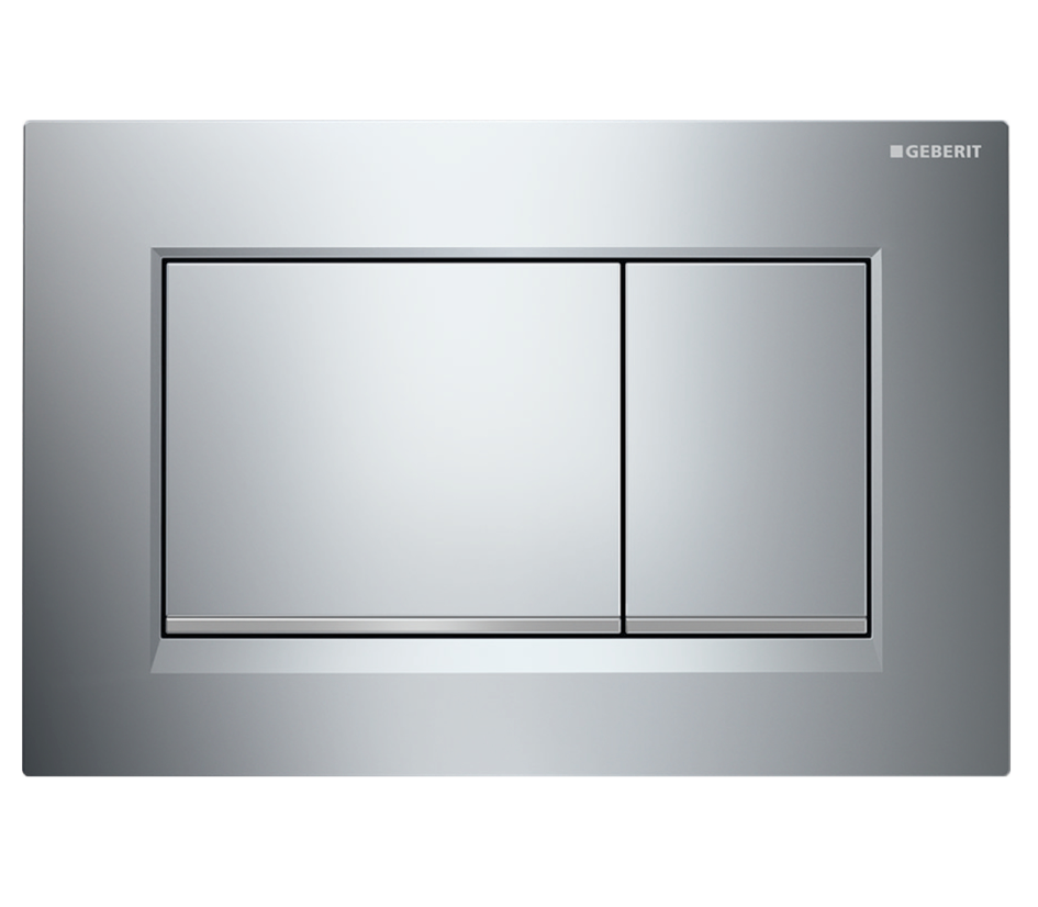 SIGMA30 two-touch plate, glossy and matt chrome
