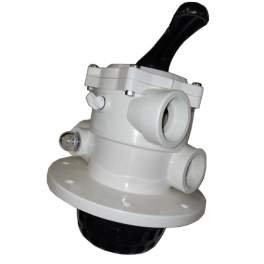 TM12-E 6-way white bolt-on top valve (8 holes), D.203mm. - Praher - Référence fabricant : 130051A