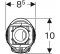 Cloche complète avec bouton diamètre 40 mm Geberit type 240 (anciennement impulse 230) - Geberit - Référence fabricant : GETCL136906212