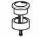 Double push button for Geberit valve type 280 - Geberit - Référence fabricant : GETBO241800KD1